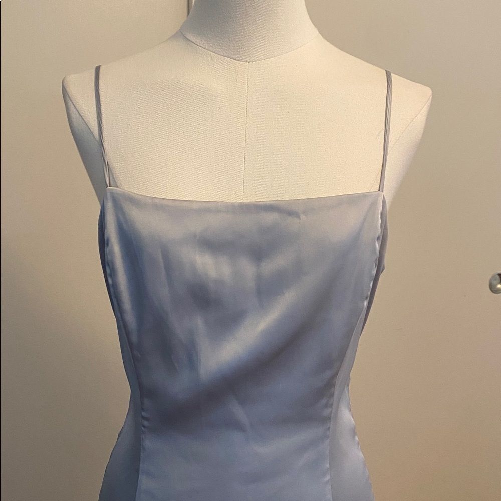 Sunday Best Shimmer Satin Squareneck Micro Dress Size 6 - Picture 4 of 16